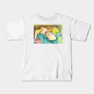 Taehyung V Spring Day BTS Watercolor Painting Kids T-Shirt